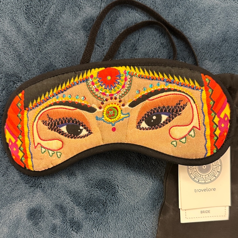 Vibrant Embroidered Trovelore Face Mask